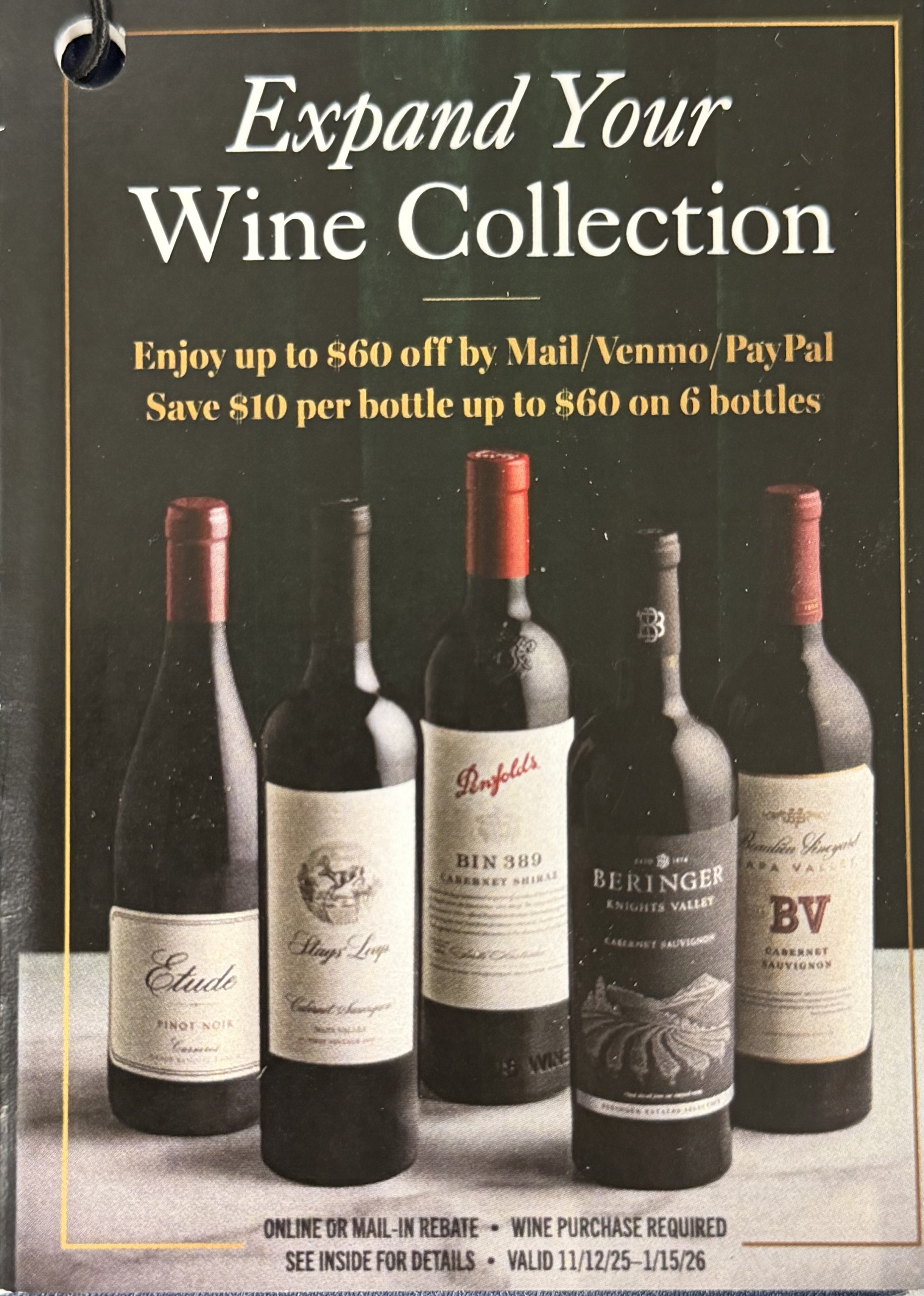 Beringer, Beaulieu Vineyards, Penfolds, Stags' Leap Winery