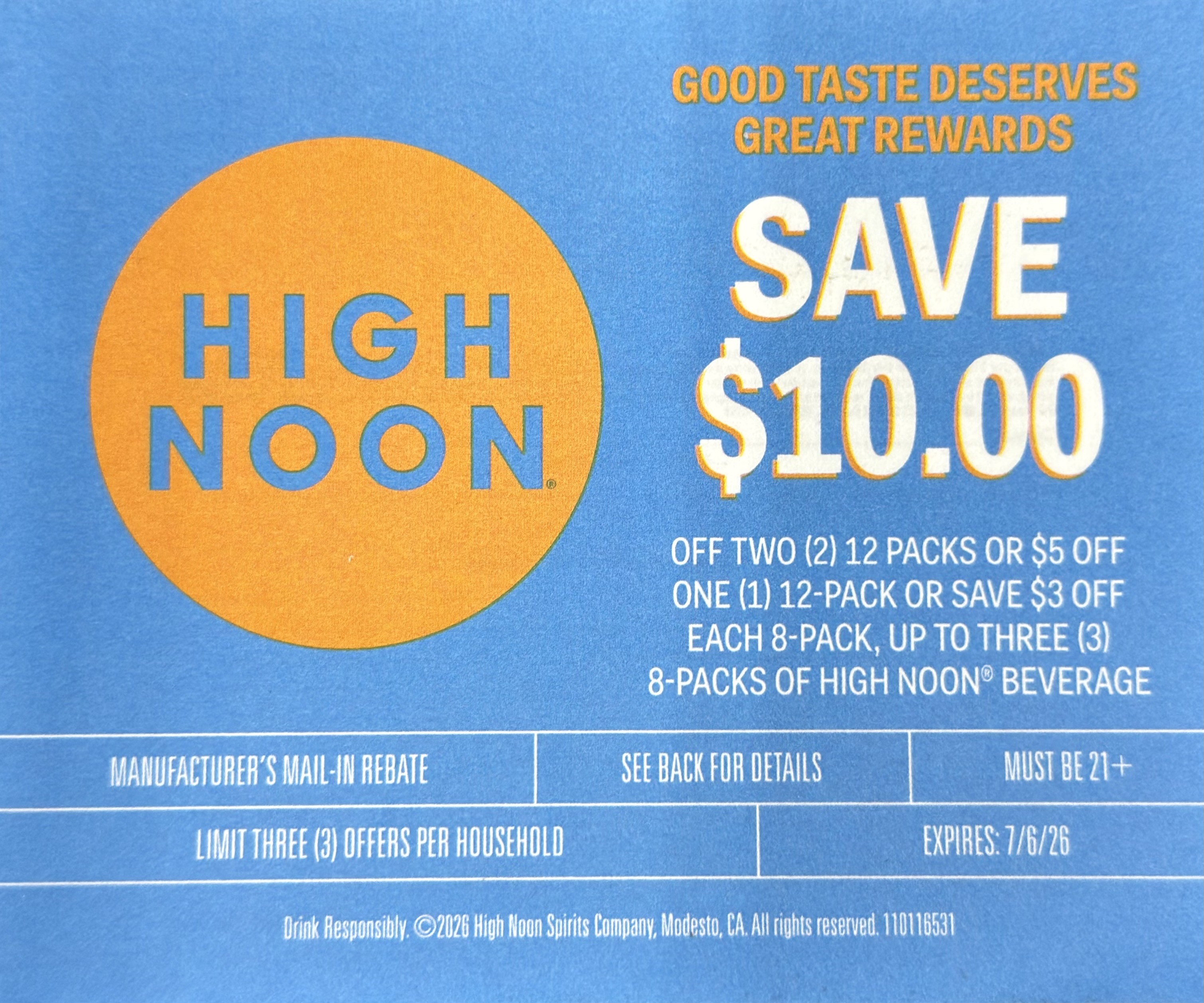 High Noon 12-Packs & 8-Packs