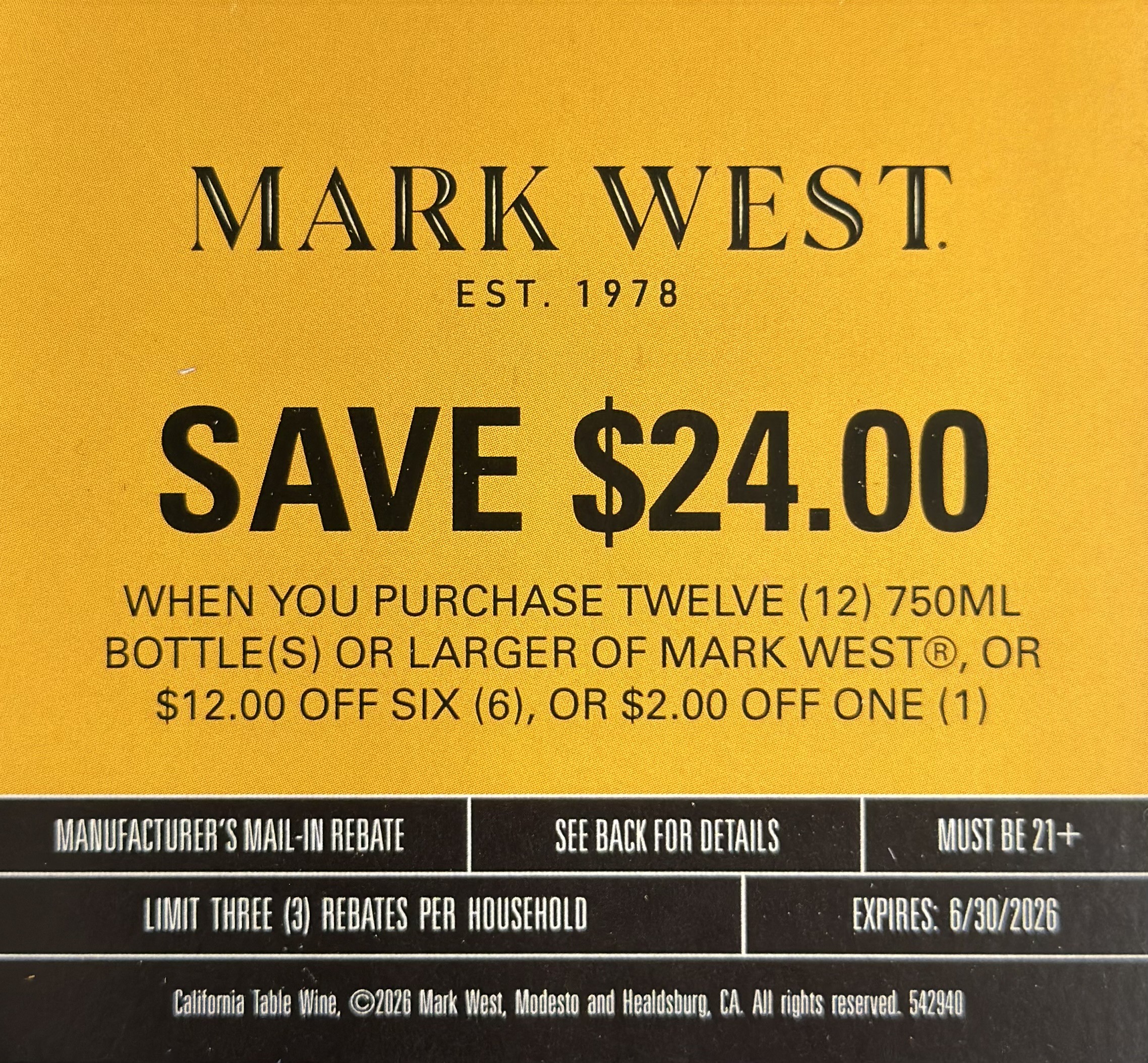 Mark West 750mL