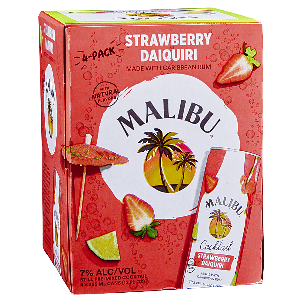 Malibu Strawberry Daquiri 4Pk 355mL
