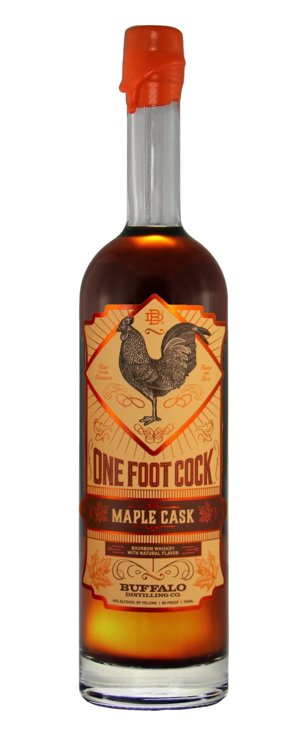 One Foot Cock Maple Cask Bourbon 750mL