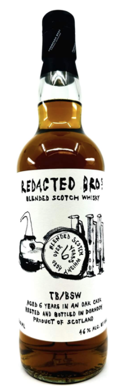 Redacted Bros 6 Year Scotch Whisky 700mL