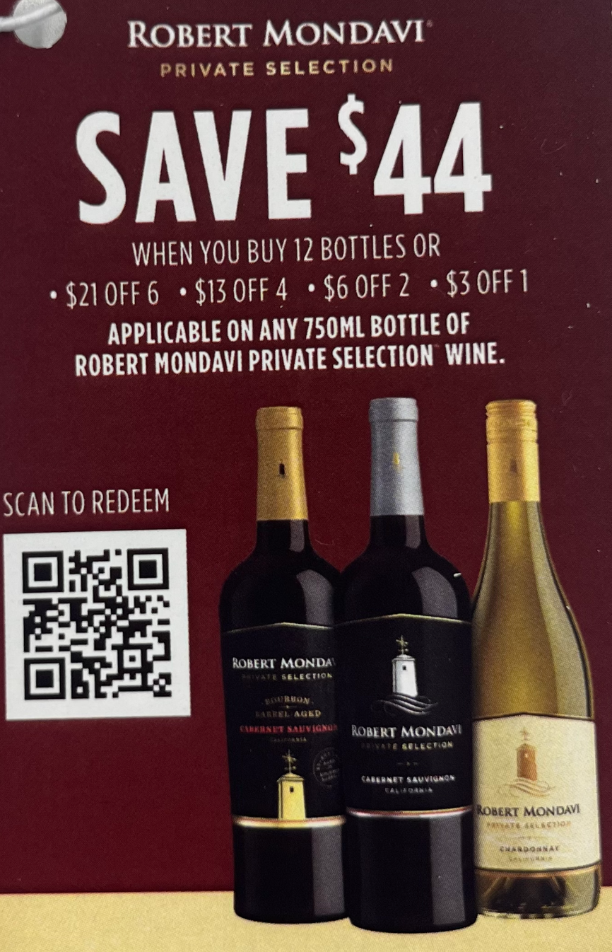 Robert Mondavi Private Selection 750's