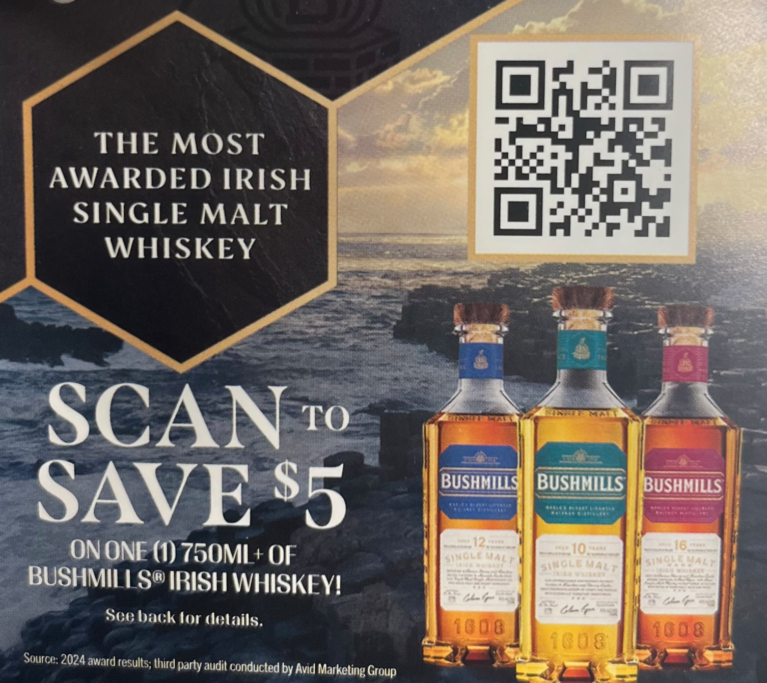 Bushmills Irish Whiskey 750ml