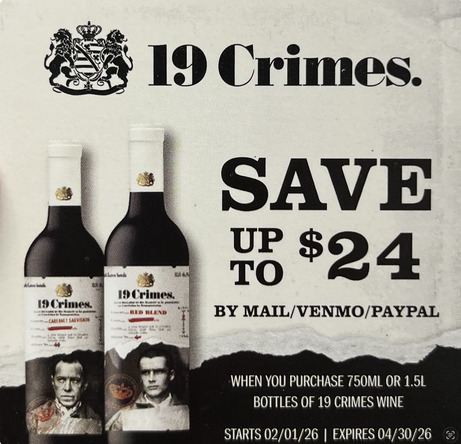 19 Crimes Wine