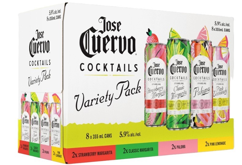 Jose Cuervo Sparkling Cocktails Variety Pack 8 Pack 355mL