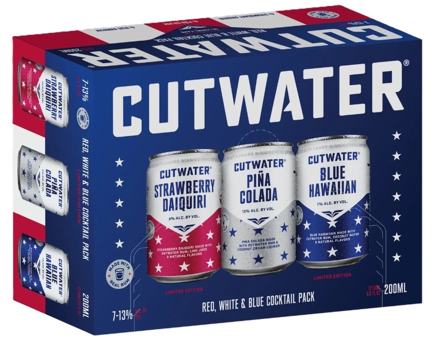Cutwater Red, White & Blue Cocktail 12 Pack 200mL Cans