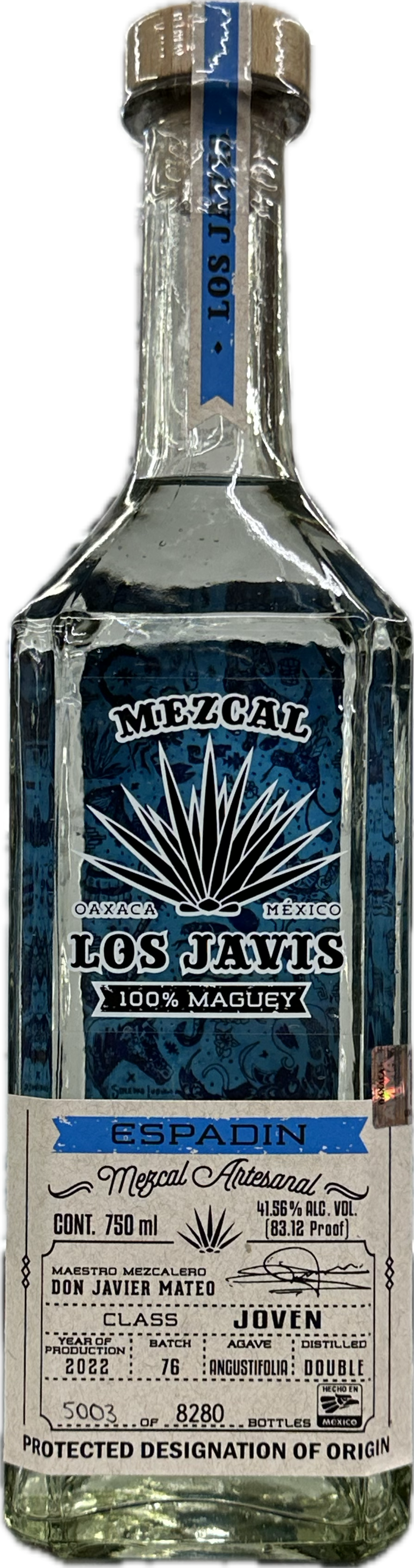 Los Javis Espadin Mezcal Joven 750mL