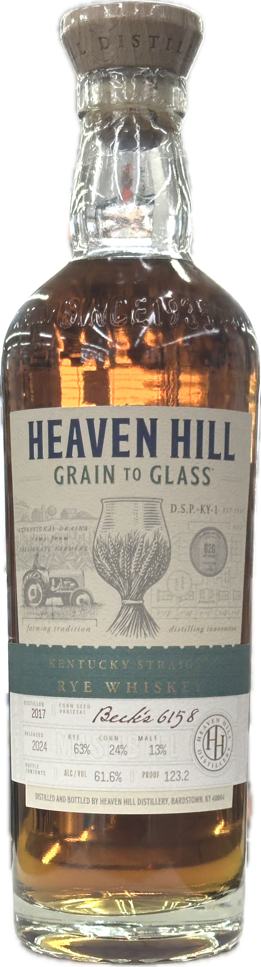 Heaven Hill Grain to Glass Rye Whiskey First Edition 700mL