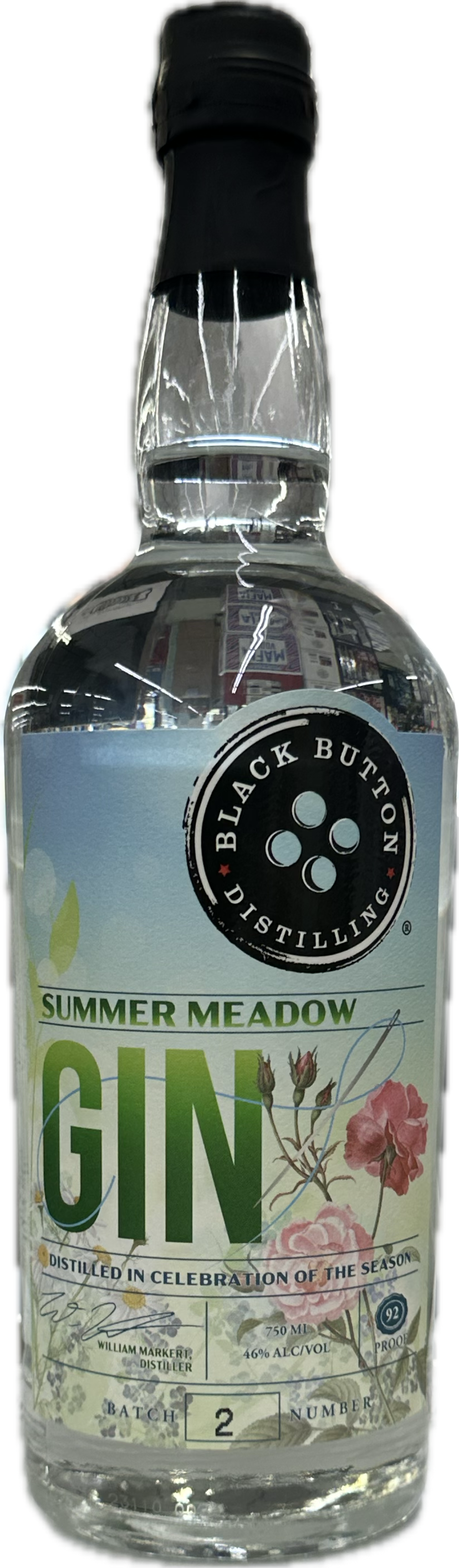 Black Button Summer Meadow Gin 750mL