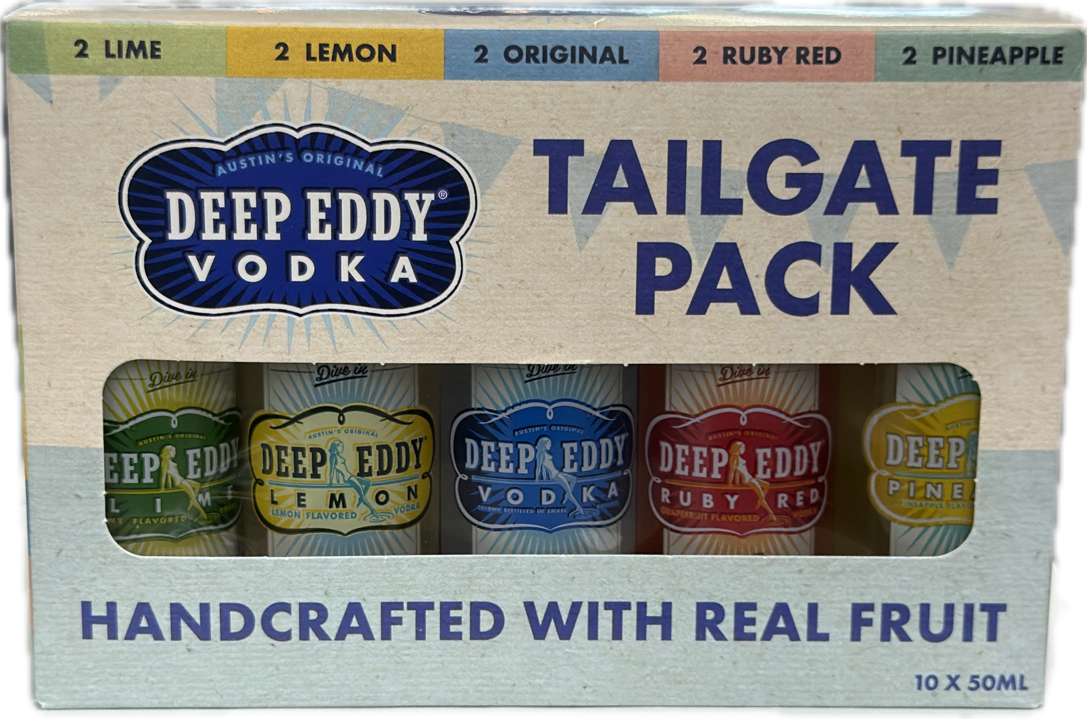 Deep Eddy Tailgate Pack 10-Pack Assorted 50mL