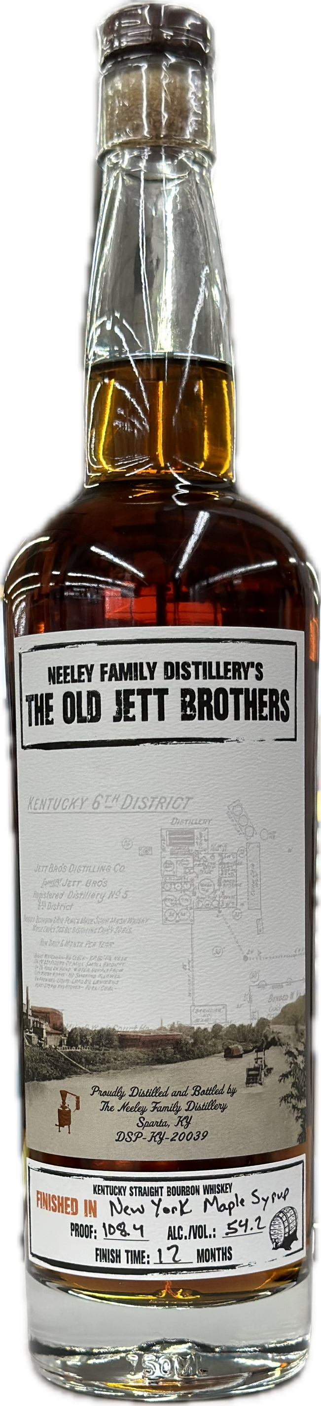 Neeley Family Distillery's The Old Jett Brothers Maple Finish Chili Liquor Barrel 750mL