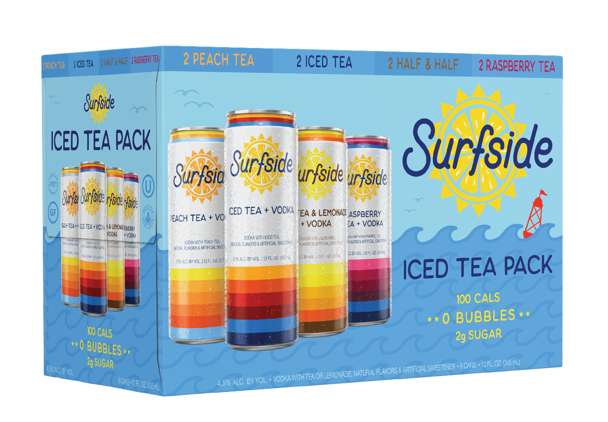 Surfside Iced Tea 8 Pack 355mL Cans