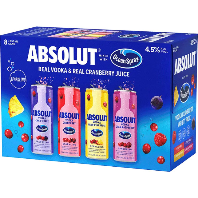ABSOLUT CRANBERRY VARIETY 8PK