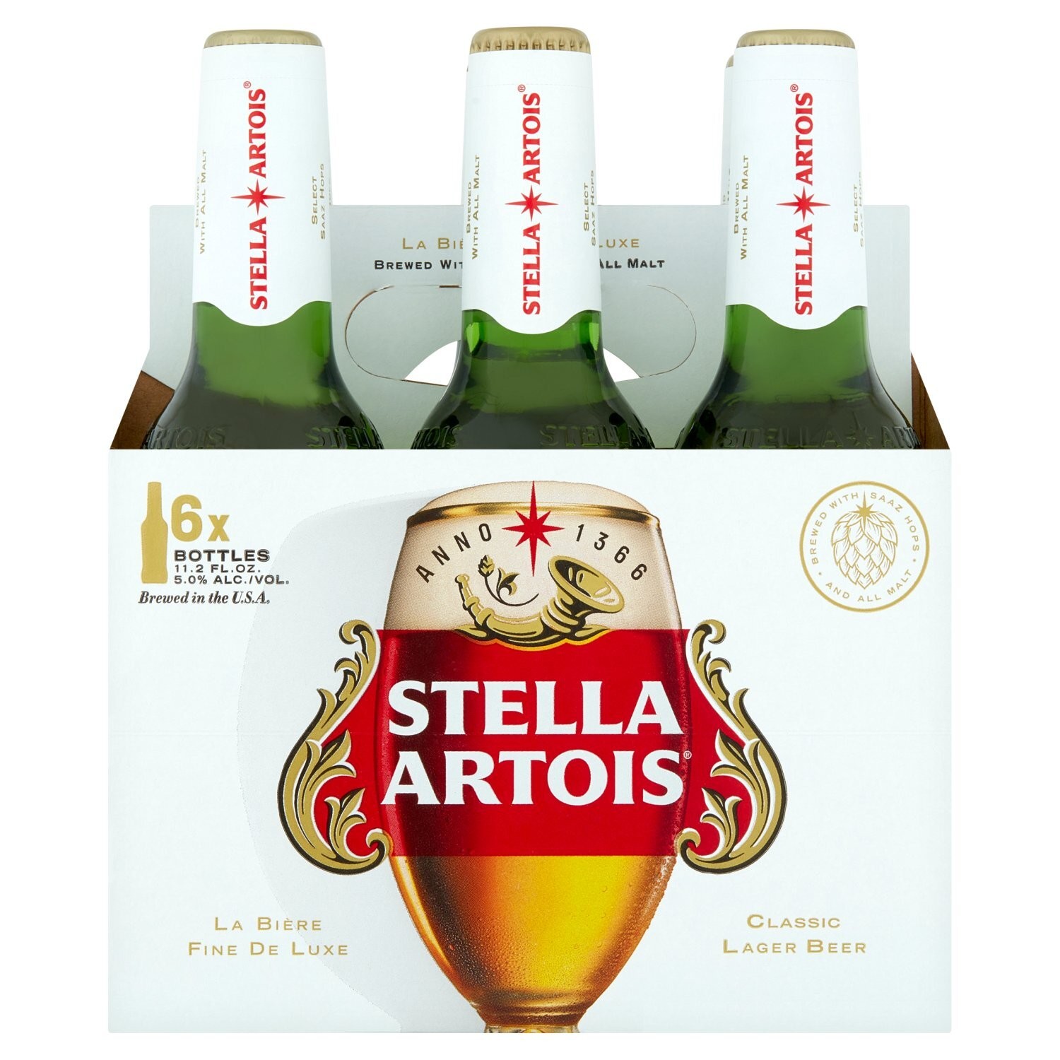 STELLA ARTOIS PREMIUM LAGER BEER 6PK