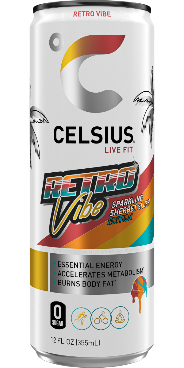 CELSIUS SPARKLING RETRO VIBE 12OZ