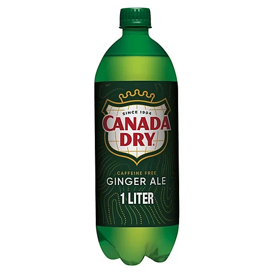 CANADA DRY GINGER ALE SODA BOTTLE 1 LITER