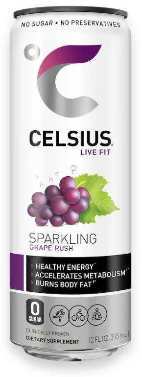 CELSIUS SPARKLING GRAPE RUSH 12OZ