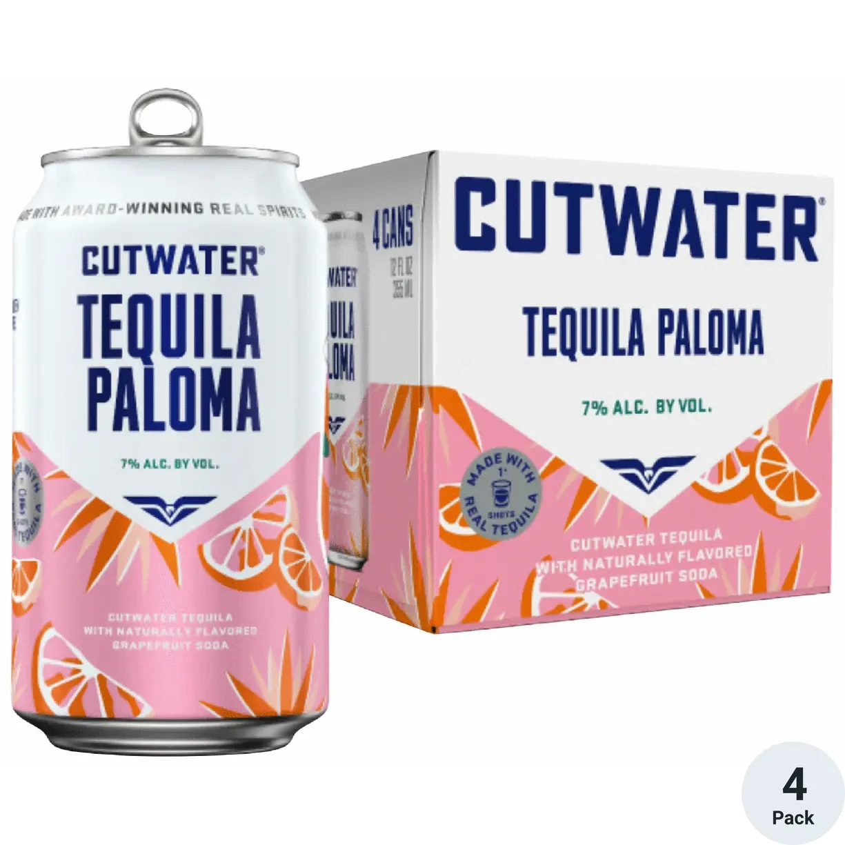 CUTWATER GRAPEFRUIT TEQUILA PALOMA COCKTAIL CANS 4PK