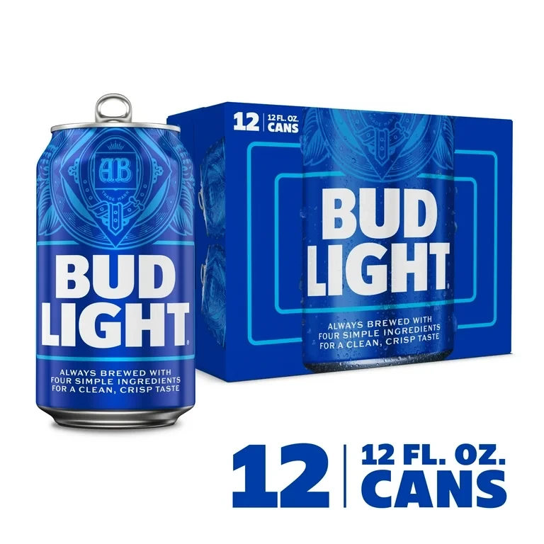 BUD LIGHT AMERICAN LAGER BEER CAN 12PK