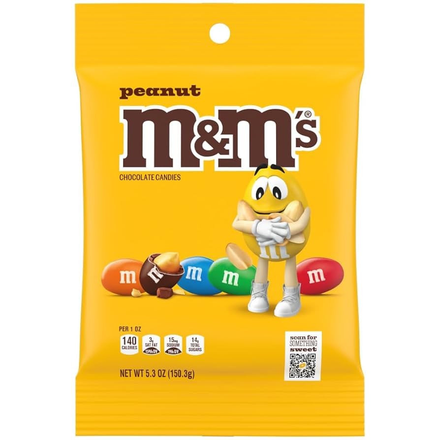 M&M'S PEANUT CHOCOLATE CANDIES 5.3oz