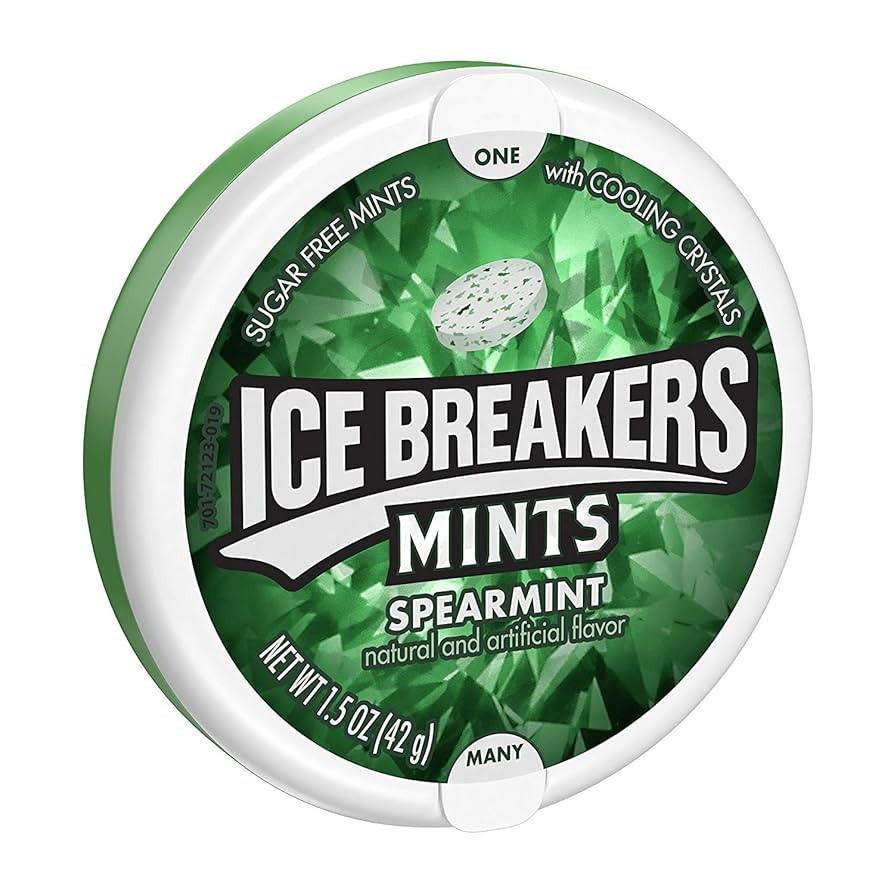 ICE BREAKERS SPEARMINT SUGARFREE MINTS 1.5OZ