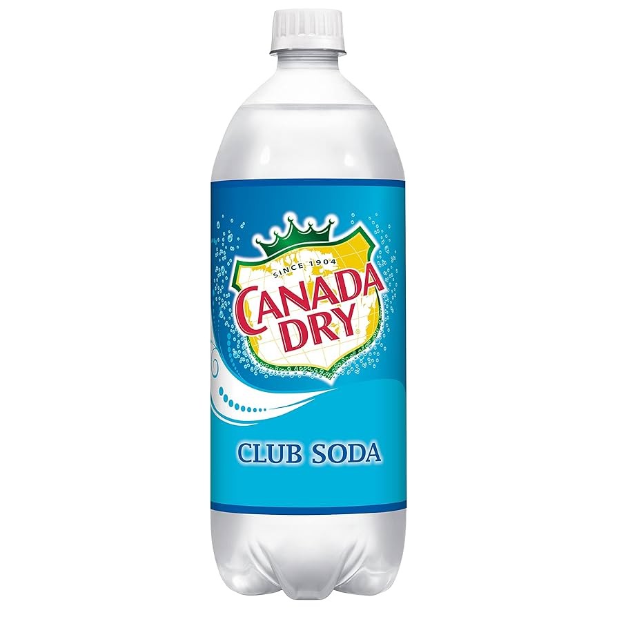 CANADA DRY CLUB SODA BOTTLE 1 LITER