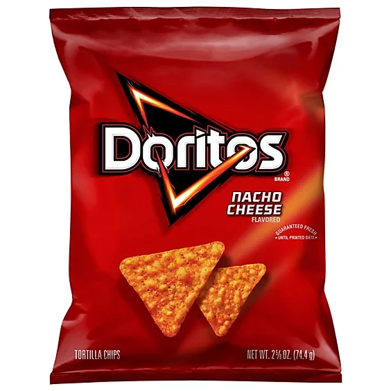DORITOS NACHO CHEESE TORTILLA CHIPS 2.625OZ