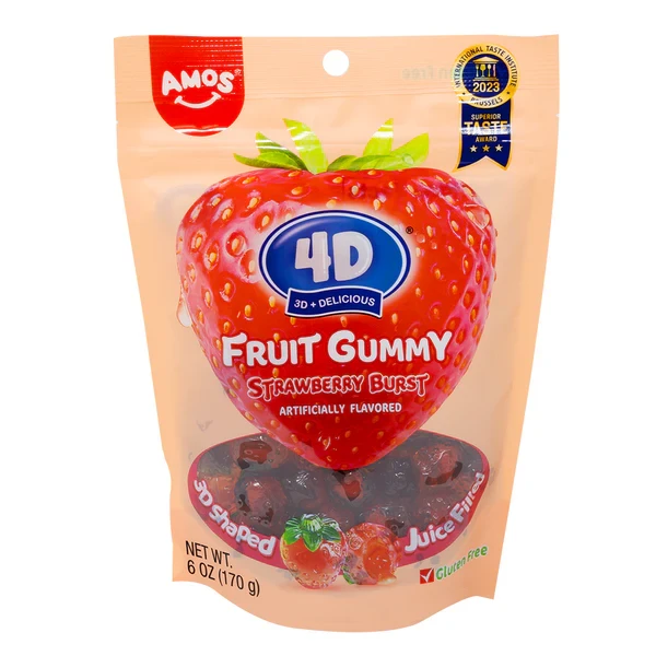AMOS FRUIT GUMMY STRAWBERRY BURST 6OZ