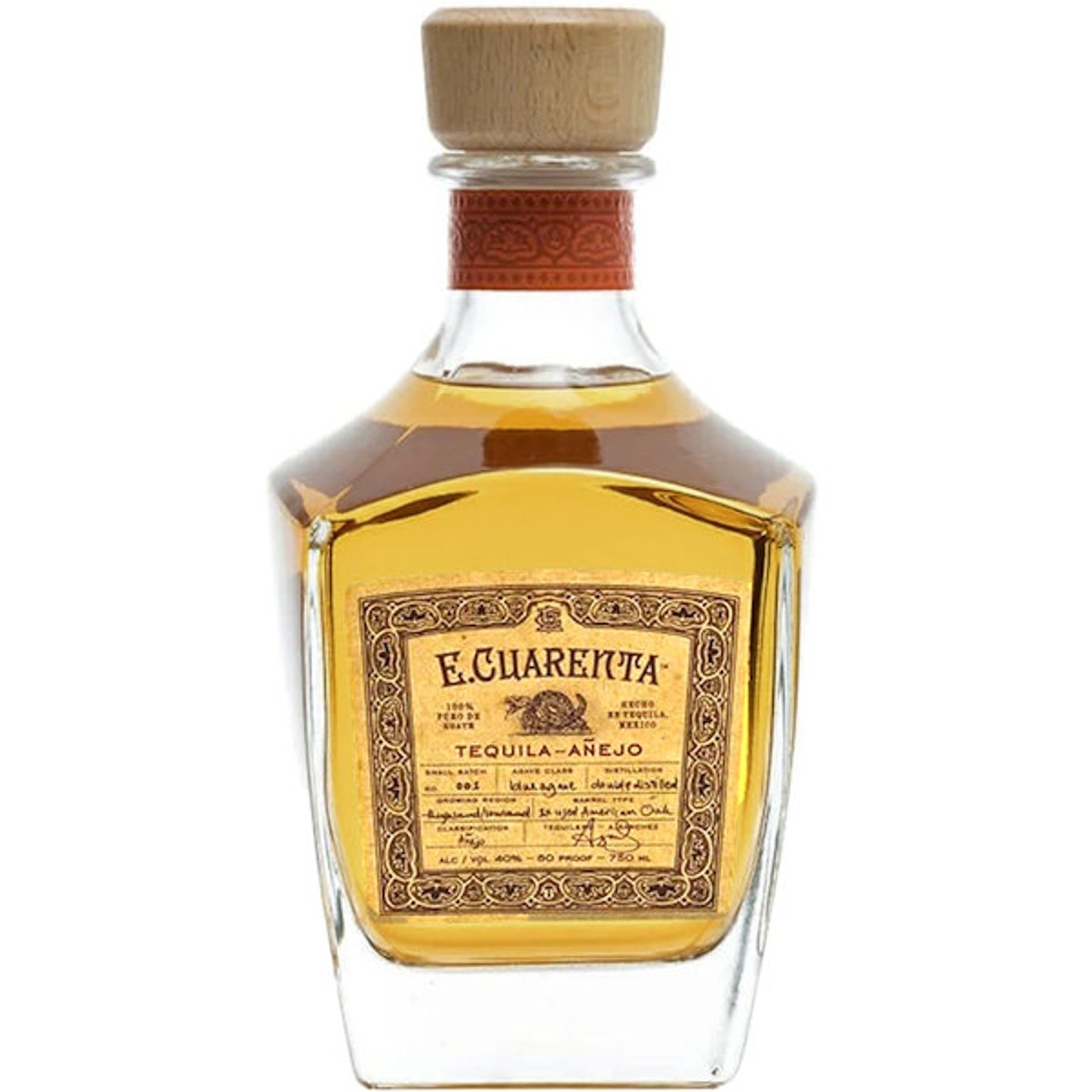 E CUARENTA TEQUILA ANEJO 750ML