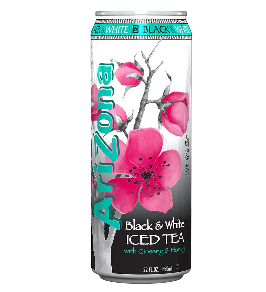 ARIZONA BLACK & WHITE ICED TEA 22OZ