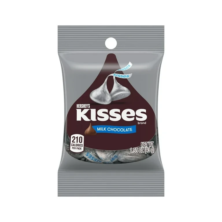 HERSHEY'S KISSES MILK CHOCOLATE CANDY BAG 1.55OZ
