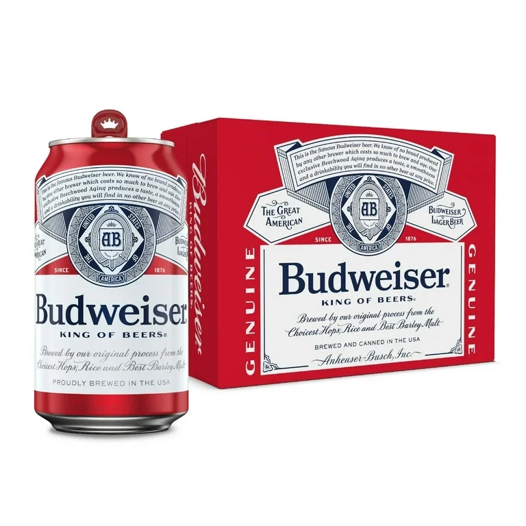BUDWEISER LAGER BEER CAN 12PK