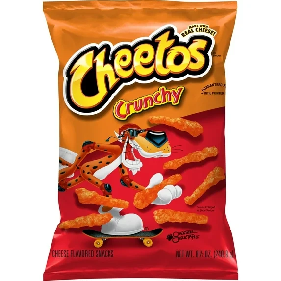 CHEETOS CRUNCHY CHEESE FLAVORED SNACK CHIPS 8.5OZ
