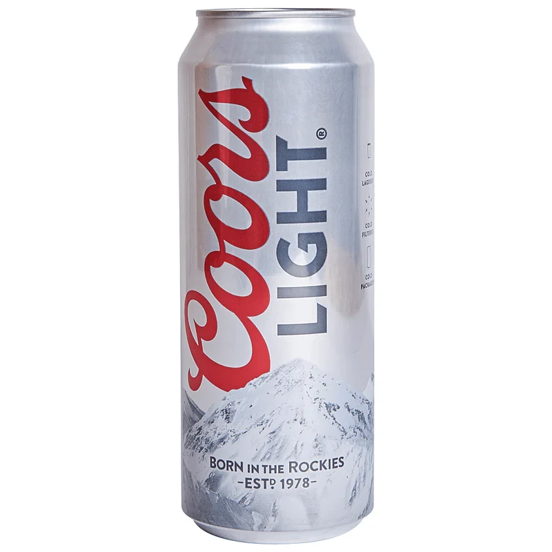 COORS LIGHT AMERICAN LAGER BEER CAN 24OZ