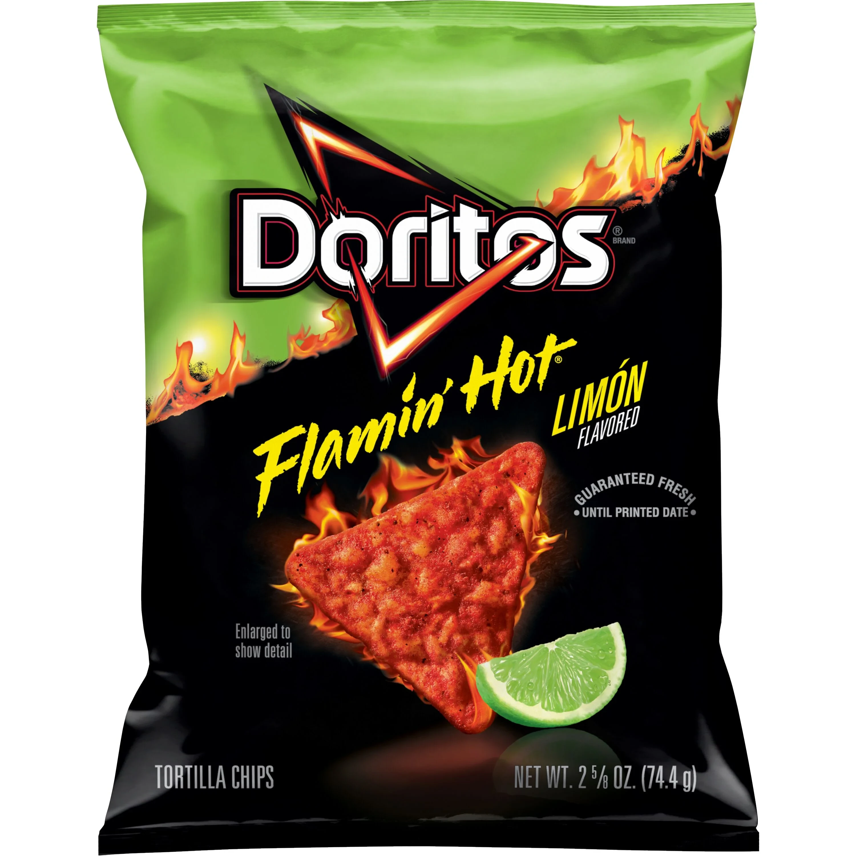 DORITOS FLAMIN HOT LIMON FLAVORED TORTILLA CHIPS 2.625OZ