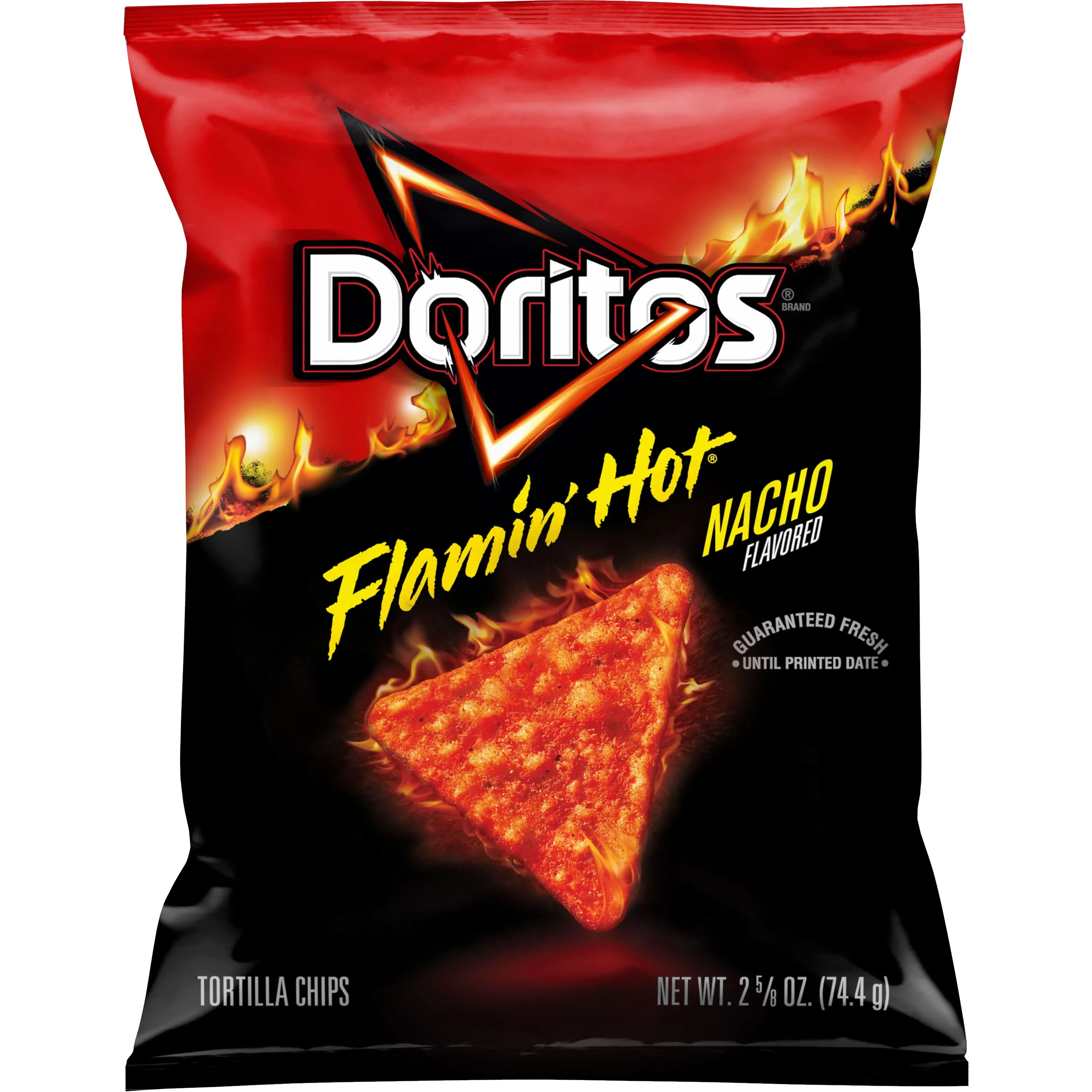 DORITOS FLAMIN HOT NACHO FLAVORED TORTILLA CHIPS 2.625OZ