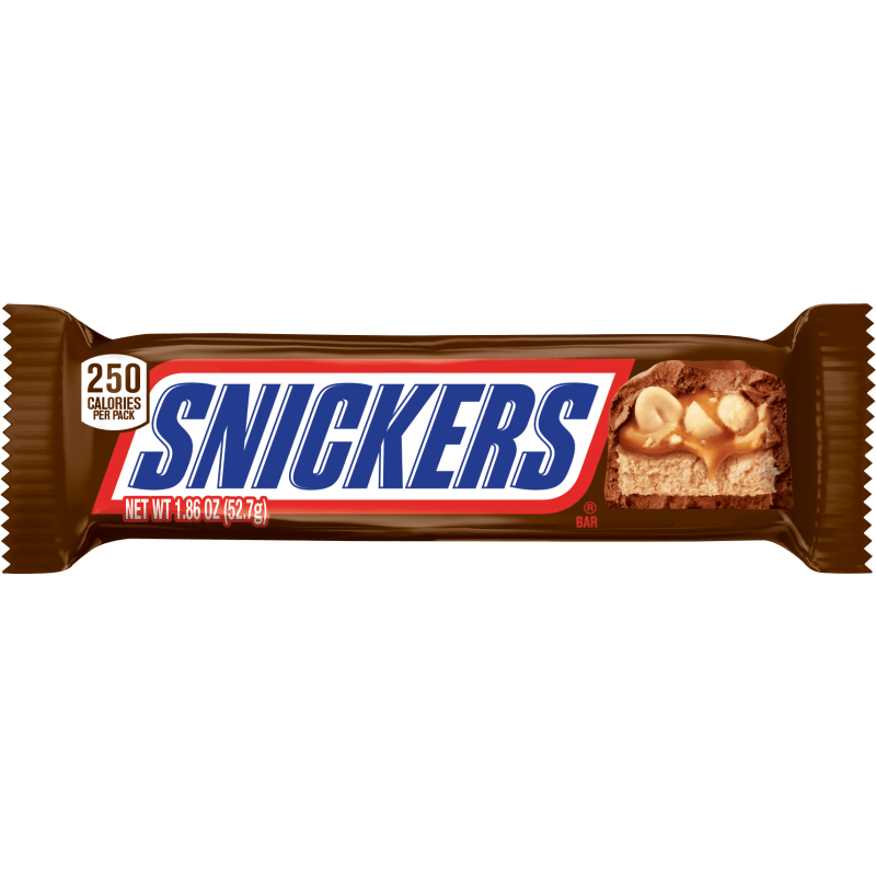 SNICKERS SINGLES SIZE CHOCOLATE CANDY BAR 1.86OZ