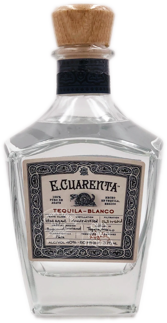 E CUARENTA TEQUILA BLANCO 375ML