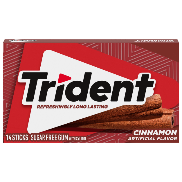 TRIDENT CINNAMON SUGARFREE GUM (14 STICKS)