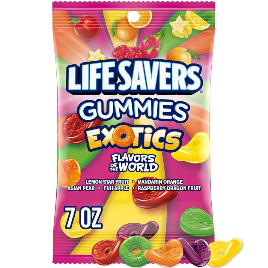 LIFE SAVERS EXOTIC GUMMIES CANDY 7OZ