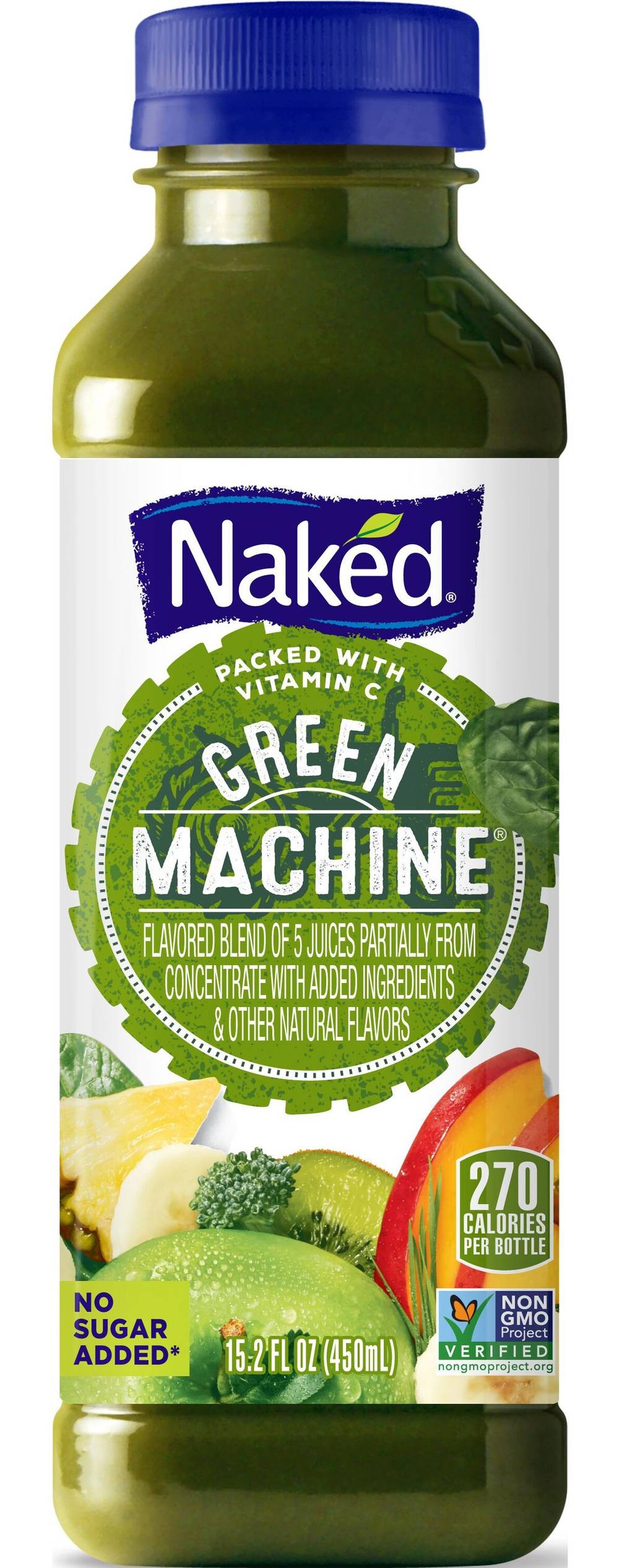 NAKED JUICE GREEN MACHINE 100% JUICE SMOOTHIE BLEND 15.2OZ