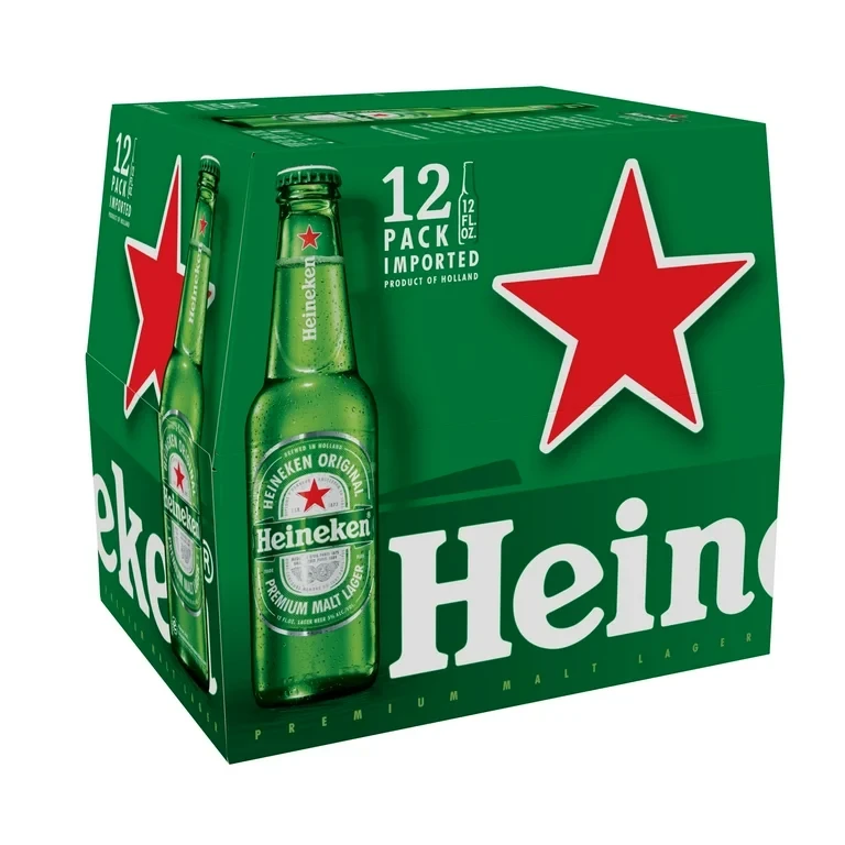 HEINEKEN PREMIUM MALT LAGER BEER BOTTLES 12PK