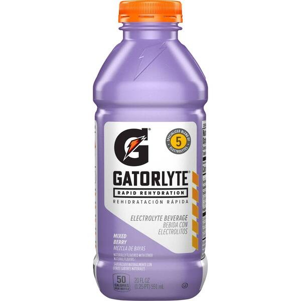 GATORLYTE ELECTROLYTE BEVERAGE MIXED BERRY 20OZ