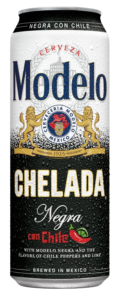 MODELO CHELADA NEGRA CON CHILE BEER CAN 24OZ