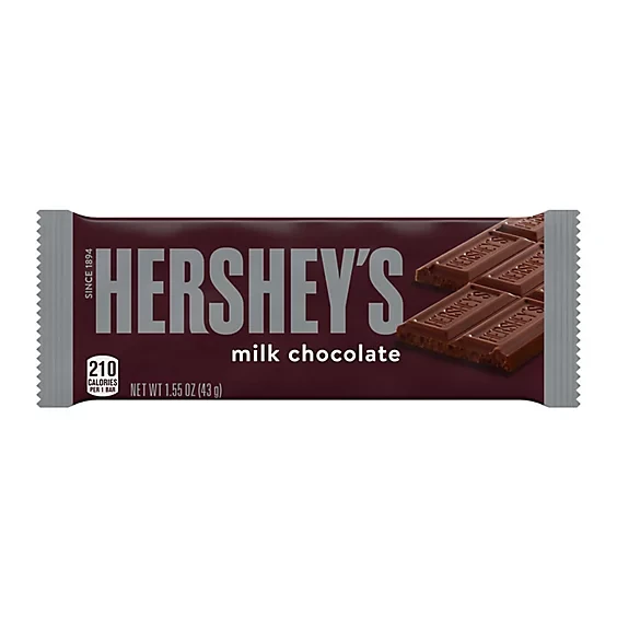 HERSHEY'S MILK CHOCOLATE CANDY BAR 1.55OZ