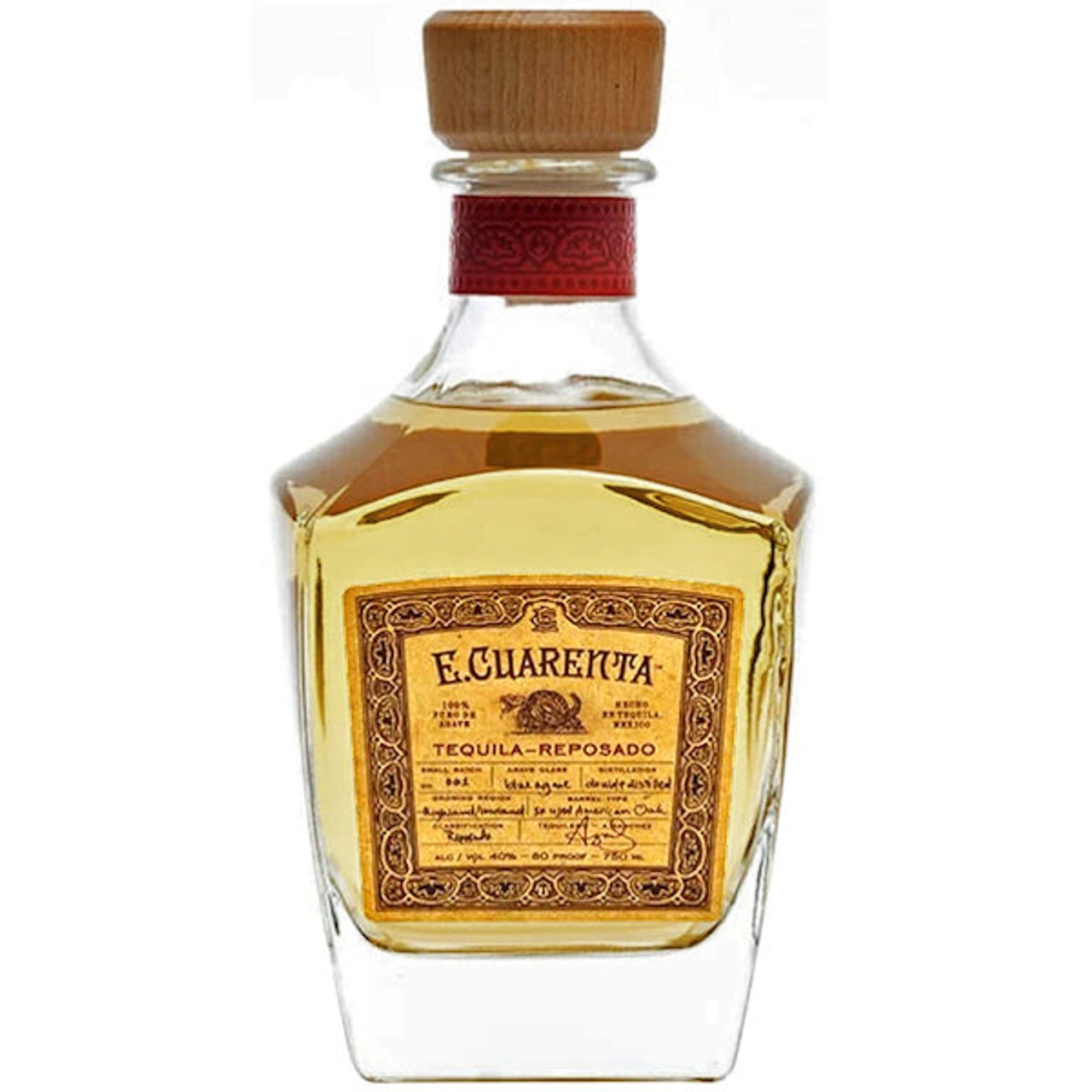E CUARENTA TEQUILA REPOSADO 750ML
