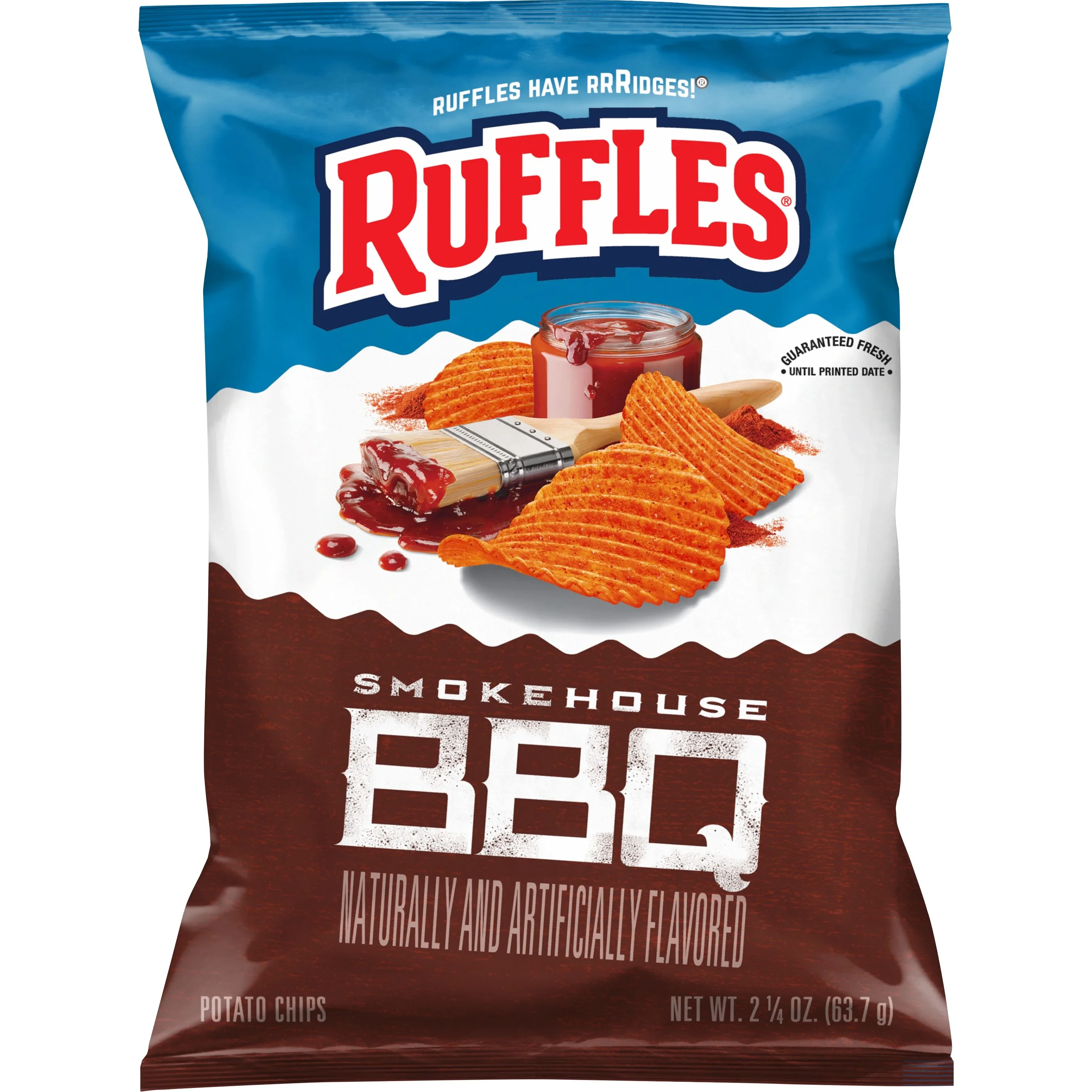 RUFFLES SMOKEHOUSE BBQ POTATO CHIPS 2.25OZ