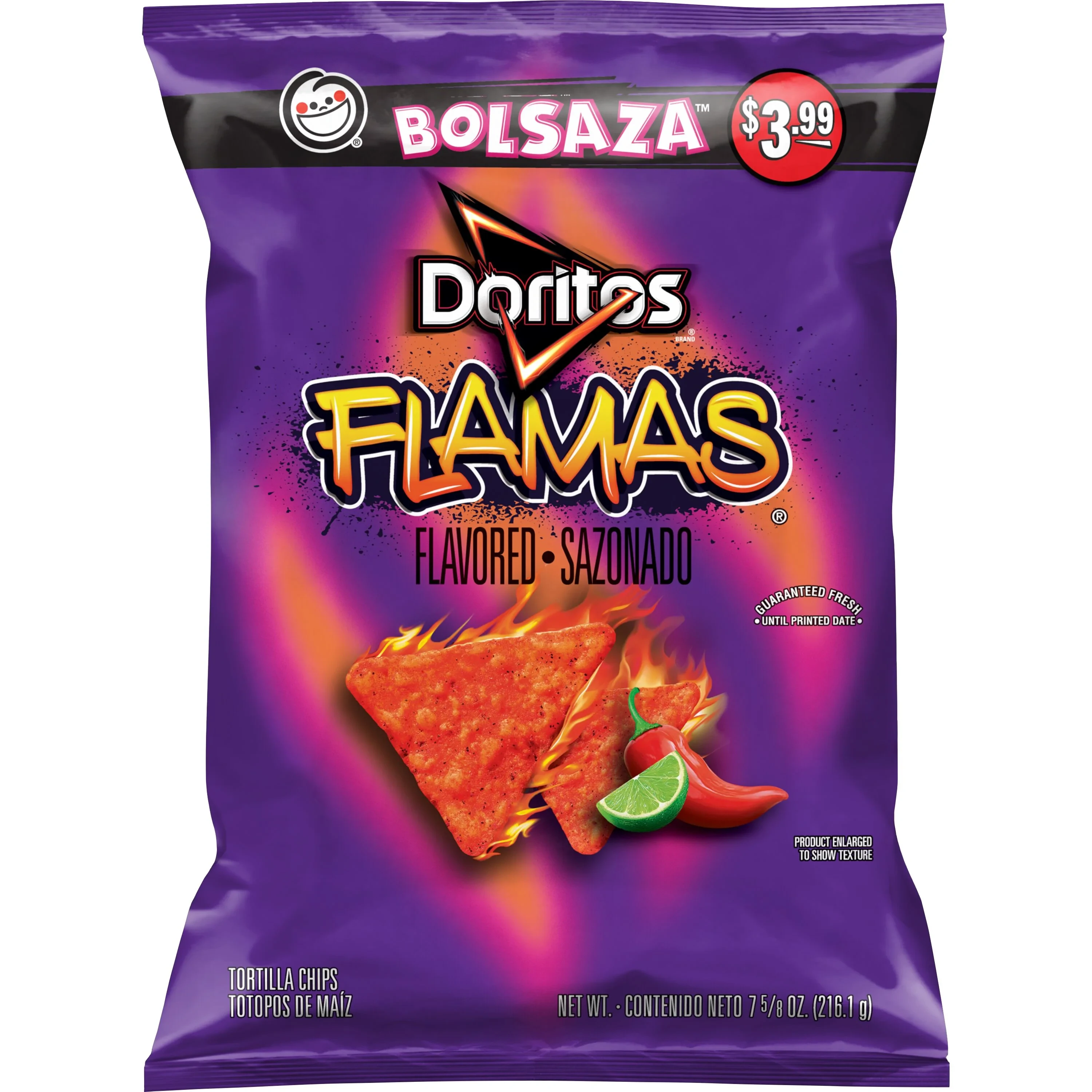 DORITOS FLAMAS TORTILLA CHIPS 7.63OZ