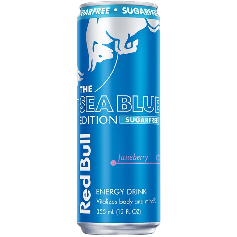 REDBULL SEA BLUE EDITION JUNEBERRY SUGAR FREE ENERGY DRINK 12OZ